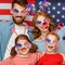 132 Pcs Patriotic Party Favors, 4th of July Accessories Include Headbands Glasses Necklaces Flags Bracelets
